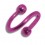 Spiral-Piercing Eloxiert Rosa Kugeln