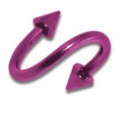 Spiral-Piercing Eloxiert Rosa Spitzen