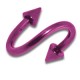 Spiral-Piercing Eloxiert Rosa Spitzen