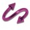 Spiral-Piercing Eloxiert Rosa Spitzen