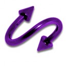 Spiral-Piercing Eloxiert Lila Spitzen