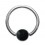 Titanium BCR Ring with Black Strass