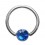 Titanium BCR Ring with Blue Strass