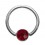 Piercing Anneau Titane Grade 23 BCR Strass Rouge