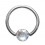 Titanium BCR Ring with Rainbow Strass