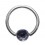 Titanium BCR Ring with Light Purple Strass