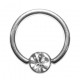 Piercing Ring 8 mm Titan Grad 23 BCR Klemmring Strass Weiß