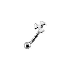 Nuke 316L Surgical Steel Eyebrow Curved Bar Ring