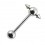 Transversal Barbell Tongue Ring with Spikes