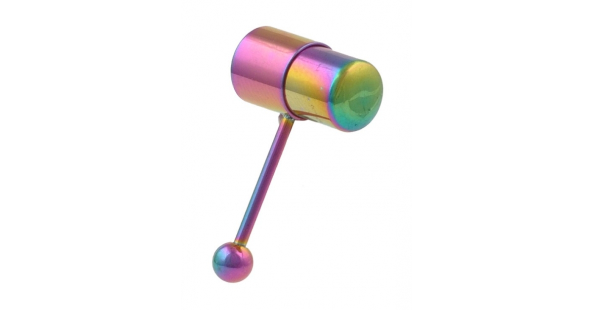 Piercing Langue Vibrant VibeBell Anodisé Multicolore