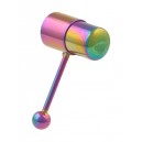 Rainbow Anodized Vibrator Tongue Barbell Vibe-Bell