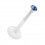 Piercing Medusa Stud Bioflex Push-Fit Azul Claro