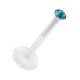 Medusa-Piercing Stecker Bioflex Push-Fit Türkis