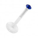 Piercing Medusa Stud Bioflex Push-Fit Azul Oscuro