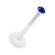 Piercing Medusa Stud Bioflex Push-Fit Azul Oscuro