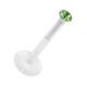 Light Green Push-fit Bioflex Medusa Bar Stud Ring