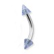 Arcade Acrylique Bleu Clair Scintillant Piques