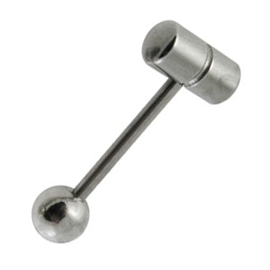 Capsule 316L Surgical Steel Tongue Bar Ring