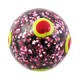 Acrylic Spangled Red/Yellow Circles Barbell Ball