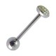 Piercing barato Lengua Cristaux Strass Multicolors cubierto con Epoxi