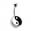 Yin-Yang Logo 316L Steel Navel Belly Button Ring