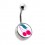 Cherries Logo 316L Steel Navel Belly Button Ring