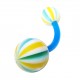 Piercing Ombligo barato Bioflex Beach Ball Amarillo / Azul