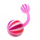 Piercing Nombril Bioflex Beach Ball Rose / Violet