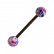 Blue/Red Vortex Flexible Tongue Barbell Ring
