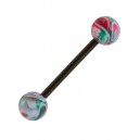 Red/Green Vortex Flexible Tongue Barbell Ring