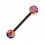 Yellow/Blue/Red Vortex Flexible Tongue Barbell