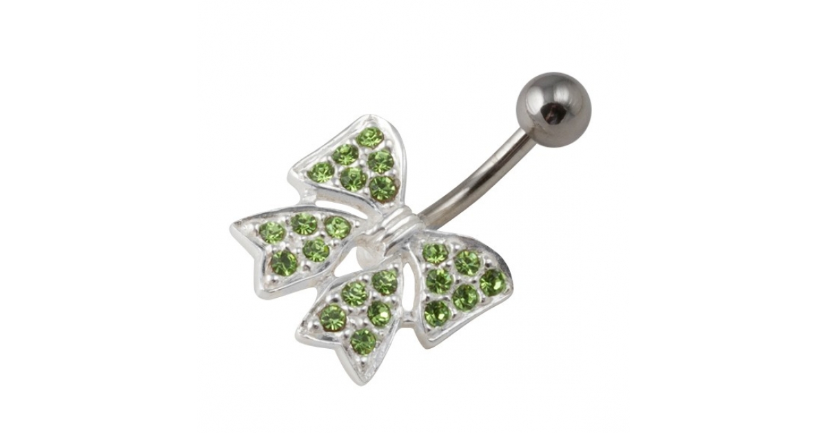 Piercing double papillon au nombril