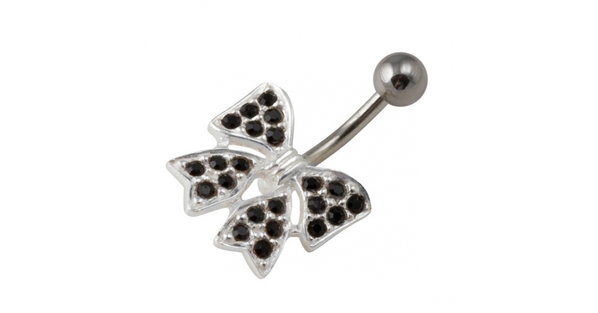 Piercing Nombril Argent 925 S925 - Barre 14G, 12mm, Forme Goutte Avec CZ, Pour Premier Piercing Ou Bijou Élégant