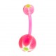 Nombril Bioflex Etoile & Fleur Rose / Vert