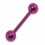 Piercing Arcade Droit Anodisé Rose Boules