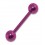 Pink Anodized Eyebrow Straight Barbell w/ Balls