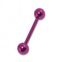 Piercing Arcade Droit Anodisé Rose Boules