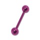 Piercing Arcade Droit Anodisé Rose Boules