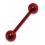 Piercing Arcade Droit Anodisé Rouge Boules