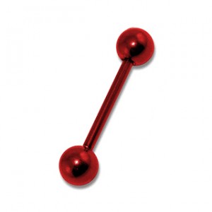 Piercing Arcade Droit Anodisé Rouge Boules