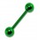 Piercing Arcade Droit Anodisé Vert Boules