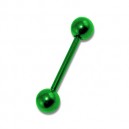 Piercing Arcade Droit Anodisé Vert Boules
