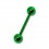 Piercing Arcade Droit Anodisé Vert Boules