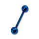 Piercing Arcade Droit Anodisé Bleu Boules