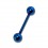 Blue Anodized Straight Bar Eyebrow Barbell w/ Balls