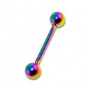 Piercing Arcade Droit Anodisé Multicolore Boules