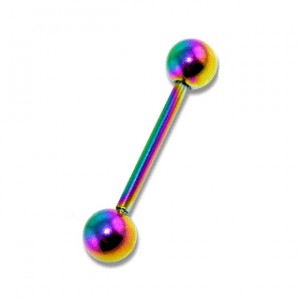 Piercing Arcade Droit Anodisé Multicolore Boules
