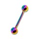 Piercing Arcade Droit Anodisé Multicolore Boules