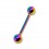 Piercing Arcade Droit Anodisé Multicolore Boules