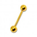 Piercing Arcade Droit Anodisé Doré Boules